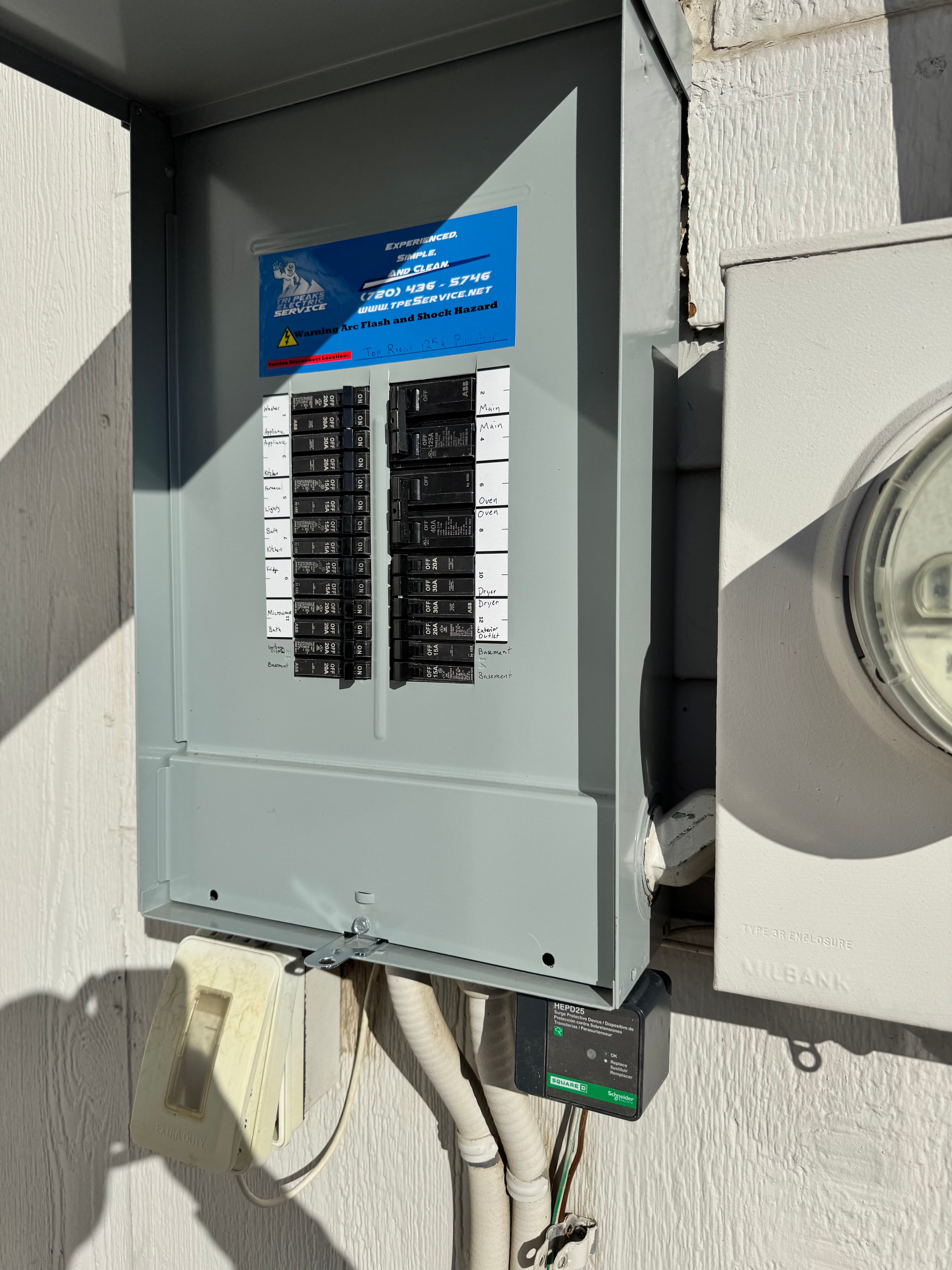 Electrical service for outbuilding — Tri Peaks Electric, Conifer CO