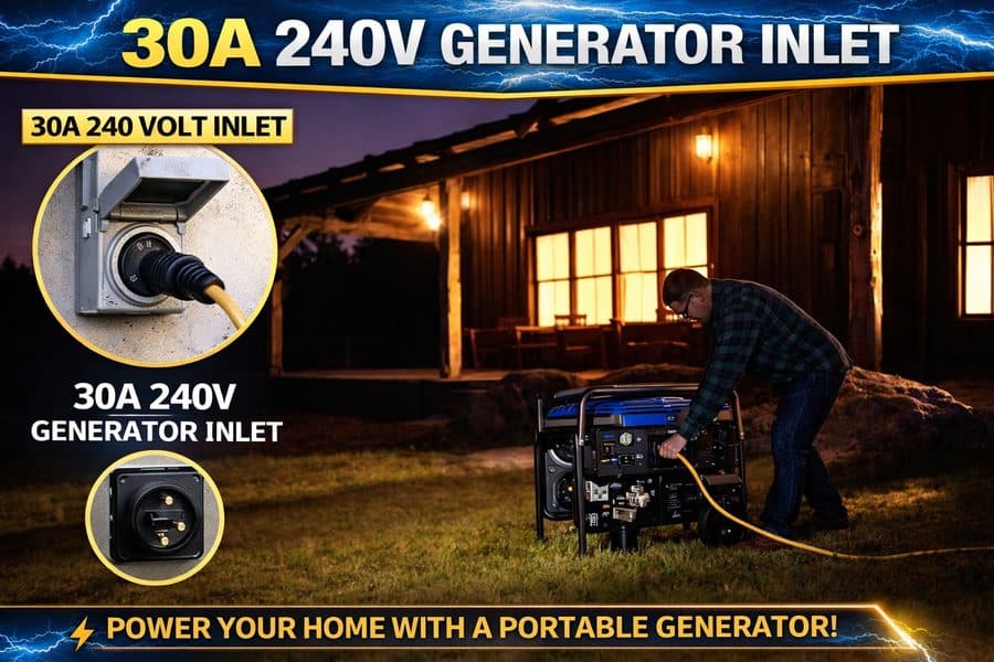 30A 240V generator inlet installation special — Tri Peaks Electric Bailey CO